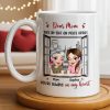Dear Mom Side By Side Or Miles Apart Cityscape And Hearts Design - Personalized Custom Coffee Mug - MOM135_MG Dear Mom Side By Side Or Miles Apart Cityscape And Hearts Design - Personalized Custom Coffee Mug - MOM135_MG