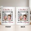 Dear Mom Side By Side Or Miles Apart Cityscape And Hearts Design - Personalized Custom Coffee Mug - MOM135_MG Dear Mom Side By Side Or Miles Apart Cityscape And Hearts Design - Personalized Custom Coffee Mug - MOM135_MG