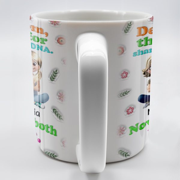 Dear Mom, Thanks For Sharing Your DNA, Flowers And Cartoon Characters - Personalized Custom Coffee Mug - MOM105_MG Dear Mom, Thanks For Sharing Your DNA, Flowers And Cartoon Characters - Personalized Custom Coffee Mug - MOM105_MG