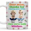 Dear Mom, Thanks For Sharing Your DNA, Flowers And Cartoon Characters - Personalized Custom Coffee Mug - MOM105_MG Dear Mom, Thanks For Sharing Your DNA, Flowers And Cartoon Characters - Personalized Custom Coffee Mug - MOM105_MG