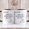 Dear Mom Thanks For Wiping My Ass Funny Coffee Mug, Gift for Mom from Daughter Son Kids Husband, Birthday Gift