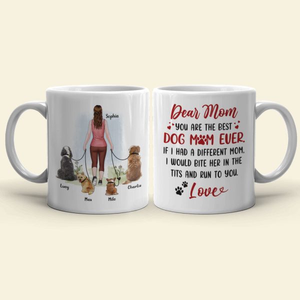 Dear Mom You Are The Best Dog Mom Ever - Personalized Dog Mom Mug - Gift For Dog Lovers Dear Mom You Are The Best Dog Mom Ever - Personalized Dog Mom Mug - Gift For Dog Lovers