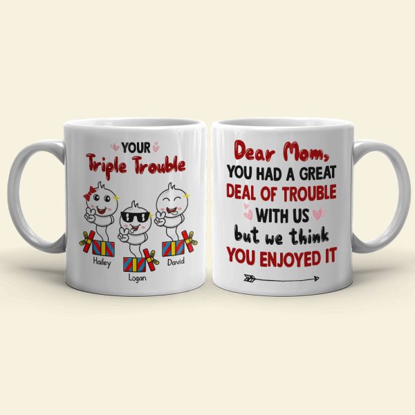 Dear Mom You Had A Great Deal Of Trouble With Us - Personalized Mother's Day Sperm Mug - Gift For Mom
