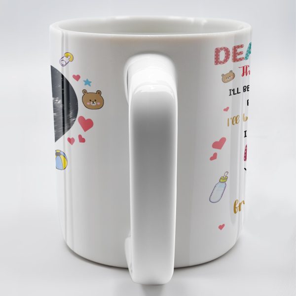 Dear Mommy, This Mother's Day I'll Be Snuggled Up In Your Tummy, Ultrasound Image And Hearts - Personalized Custom Coffee Mug - MOM064_MG Dear Mommy, This Mother's Day I'll Be Snuggled Up In Your Tummy, Ultrasound Image And Hearts - Personalized Custom Coffee Mug - MOM064_MG
