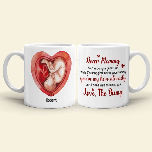 Dear Mommy You're Doing A Great Job, Personalized Mug, Pregnancy Gift For New Mom Dear Mommy You're Doing A Great Job, Personalized Mug, Pregnancy Gift For New Mom