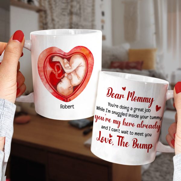 Dear Mommy You're Doing A Great Job, Personalized Mug, Pregnancy Gift For New Mom Dear Mommy You're Doing A Great Job, Personalized Mug, Pregnancy Gift For New Mom