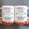 Dear Wife Thanks For Being My Wife, Stick Figures And Hearts - Personalized Custom Coffee Mug - WIF059_MG Dear Wife Thanks For Being My Wife, Stick Figures And Hearts - Personalized Custom Coffee Mug - WIF059_MG