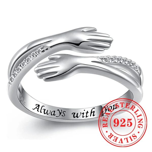 Delicate Adjustable 925 Sterling Silver Ring with Cubic Zirconia Delicate Adjustable 925 Sterling Silver Ring with Cubic Zirconia