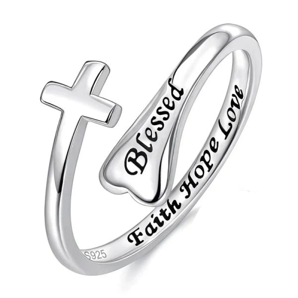 Delicate Adjustable 925 Sterling Silver Ring with Cubic Zirconia Delicate Adjustable 925 Sterling Silver Ring with Cubic Zirconia