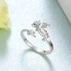 Delicate Adjustable 925 Sterling Silver Ring with Cubic Zirconia Delicate Adjustable 925 Sterling Silver Ring with Cubic Zirconia