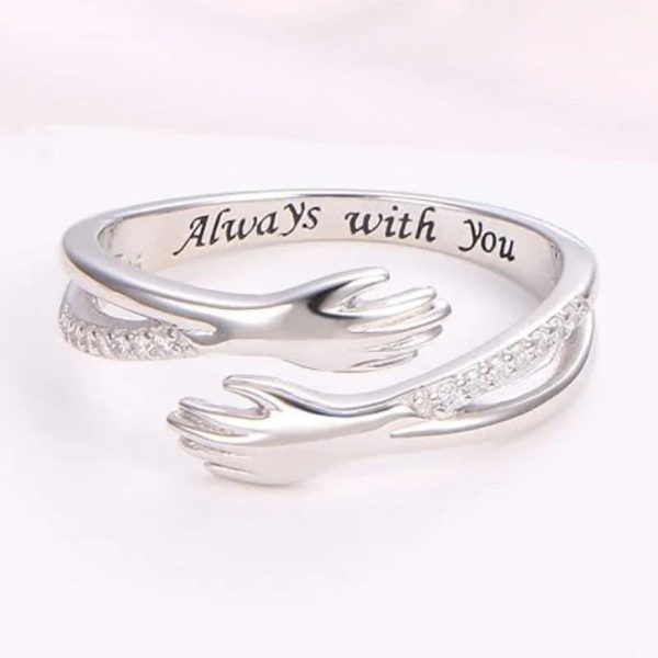 Delicate Adjustable 925 Sterling Silver Ring with Cubic Zirconia Delicate Adjustable 925 Sterling Silver Ring with Cubic Zirconia