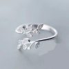 Delicate Adjustable 925 Sterling Silver Ring with Cubic Zirconia Delicate Adjustable 925 Sterling Silver Ring with Cubic Zirconia