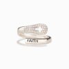 Delicate Adjustable 925 Sterling Silver Ring with Cubic Zirconia Delicate Adjustable 925 Sterling Silver Ring with Cubic Zirconia
