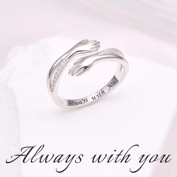 Delicate Adjustable 925 Sterling Silver Ring with Cubic Zirconia Delicate Adjustable 925 Sterling Silver Ring with Cubic Zirconia