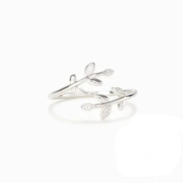 Delicate Adjustable 925 Sterling Silver Ring with Cubic Zirconia Delicate Adjustable 925 Sterling Silver Ring with Cubic Zirconia