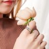 Delicate Adjustable 925 Sterling Silver Ring with Cubic Zirconia Delicate Adjustable 925 Sterling Silver Ring with Cubic Zirconia