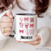 Dental Squad Coquette Personalized Mug, Pink Teeth Dentist Life Bow Gift with Custom Name Dental Squad Coquette Personalized Mug, Pink Teeth Dentist Life Bow Gift with Custom Name