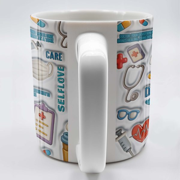 Devotion And Care, Comfort And Hope, Medical Icons - Personalized Custom Coffee Mug - DOC029_MG Devotion And Care, Comfort And Hope, Medical Icons - Personalized Custom Coffee Mug - DOC029_MG