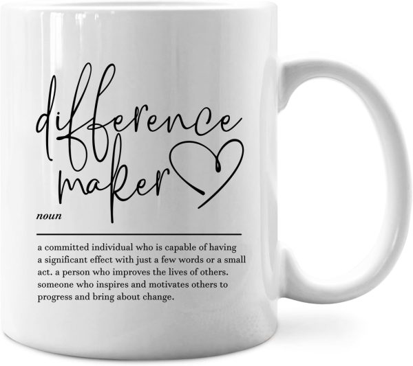 Difference Maker Definition Coffee Mug Appreciation Gift for Teacher Boss Leader Coworker