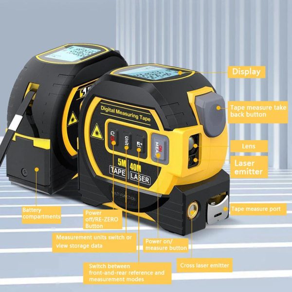 Digital And Laser Measurement Tape Digital And Laser Measurement Tape
