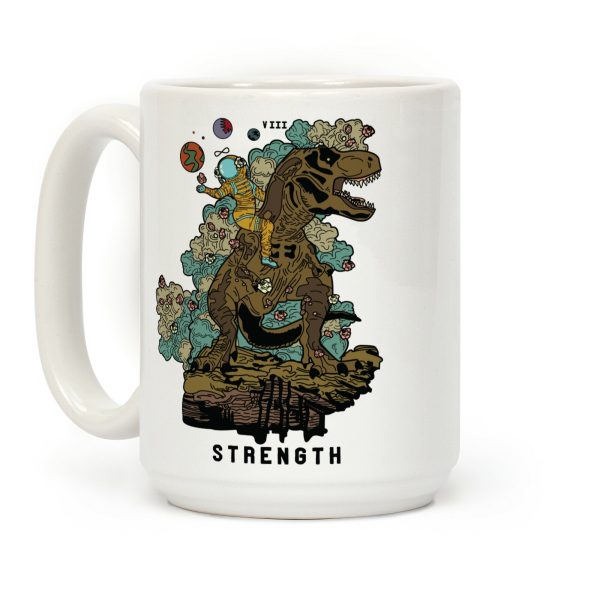 Dinosaur Strength Tarot Coffee Mug Dinosaur Strength Tarot Coffee Mug