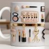 Discover Your Perfect Makeup Look, Featuring Beauty Accessories - Personalized Custom Coffee Mug - HOB077_MG Discover Your Perfect Makeup Look, Featuring Beauty Accessories - Personalized Custom Coffee Mug - HOB077_MG