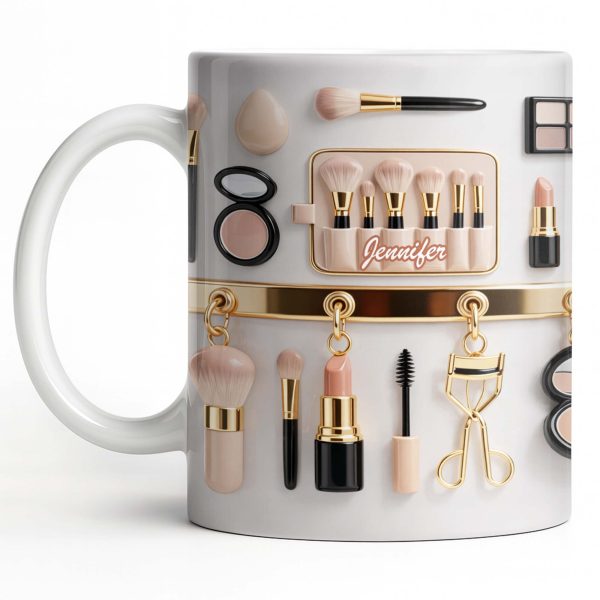 Discover Your Perfect Makeup Look, Featuring Beauty Accessories - Personalized Custom Coffee Mug - HOB077_MG Discover Your Perfect Makeup Look, Featuring Beauty Accessories - Personalized Custom Coffee Mug - HOB077_MG