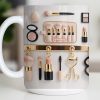 Discover Your Perfect Makeup Look, Featuring Beauty Accessories - Personalized Custom Coffee Mug - HOB077_MG Discover Your Perfect Makeup Look, Featuring Beauty Accessories - Personalized Custom Coffee Mug - HOB077_MG