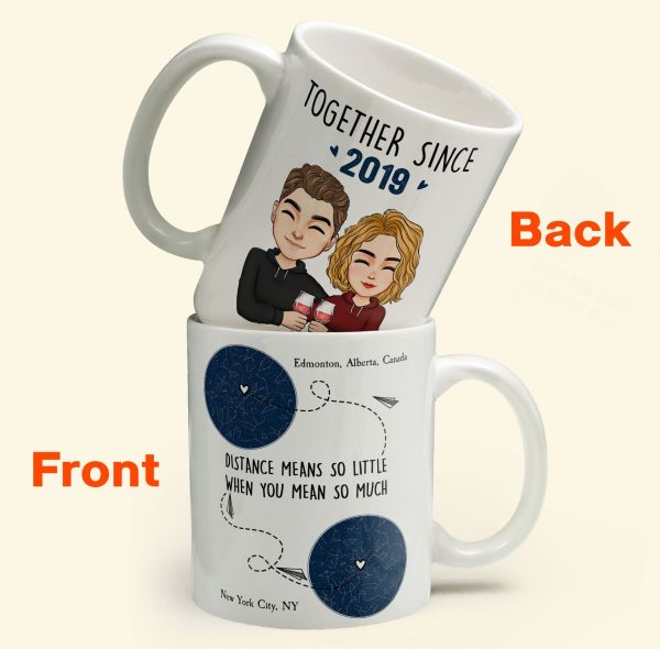Distance Means So Little - Personalized Mug Distance Means So Little - Personalized Mug