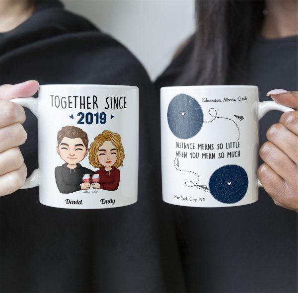 Distance Means So Little - Personalized Mug Distance Means So Little - Personalized Mug