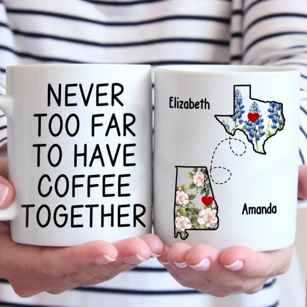 Distance Only Makes Our Friendship Grow Stronger - Bestie Personalized Custom Mug - Christmas Gift For Best Friends, BFF, Sisters Distance Only Makes Our Friendship Grow Stronger - Bestie Personalized Custom Mug - Christmas Gift For Best Friends, BFF, Sisters