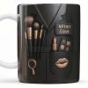 Dive Into The Art World, Makeup Brushes, Lipstick and Eye Shadow Palette - Personalized Custom Coffee Mug - FAM341_MG
