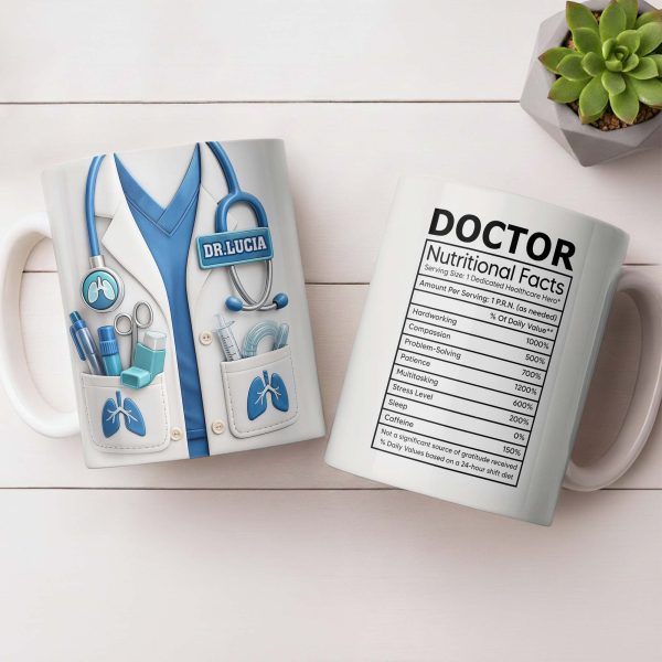 Doctor Nutritional Facts Dedicated Healthcare Hero - Personalized Custom Coffee Mug - DOC092_MG Doctor Nutritional Facts Dedicated Healthcare Hero - Personalized Custom Coffee Mug - DOC092_MG