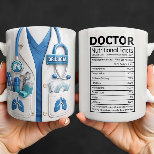 Doctor Nutritional Facts Dedicated Healthcare Hero - Personalized Custom Coffee Mug - DOC092_MG Doctor Nutritional Facts Dedicated Healthcare Hero - Personalized Custom Coffee Mug - DOC092_MG