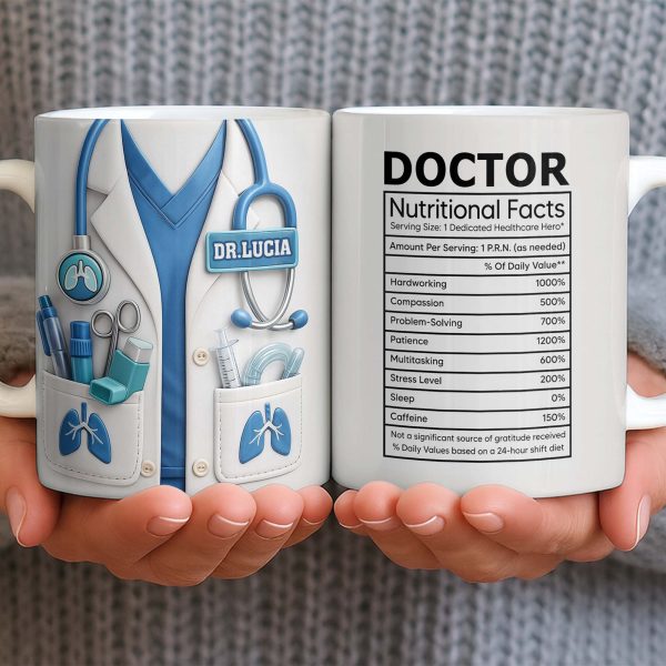 Doctor Nutritional Facts Dedicated Healthcare Hero - Personalized Custom Coffee Mug - DOC092_MG Doctor Nutritional Facts Dedicated Healthcare Hero - Personalized Custom Coffee Mug - DOC092_MG