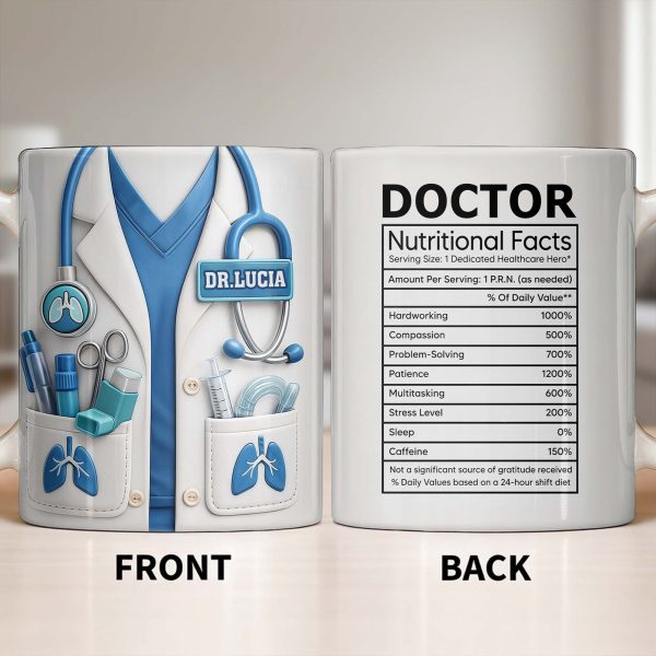 Doctor Nutritional Facts Dedicated Healthcare Hero - Personalized Custom Coffee Mug - DOC092_MG Doctor Nutritional Facts Dedicated Healthcare Hero - Personalized Custom Coffee Mug - DOC092_MG