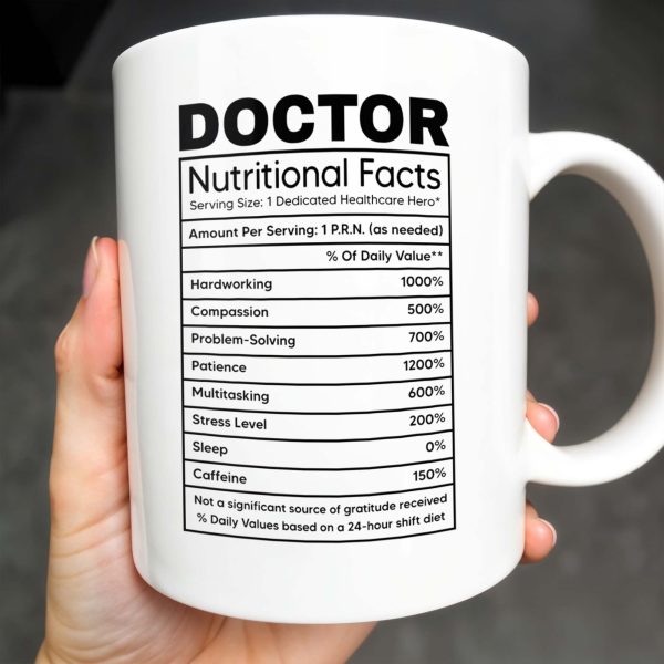 DOCTOR Nutritional Facts, Dedicated Healthcare Hero, Nutritional Label - Personalized Custom Coffee Mug - GRAD279_MG DOCTOR Nutritional Facts, Dedicated Healthcare Hero, Nutritional Label - Personalized Custom Coffee Mug - GRAD279_MG