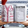 Doctor Nutritional Facts, Hardworking, Compassion, Problem-Solving, Medical Coat and Stethoscope - Personalized Custom Coffee Mug - DOC009_MG Doctor Nutritional Facts, Hardworking, Compassion, Problem-Solving, Medical Coat and Stethoscope - Personalized Custom Coffee Mug - DOC009_MG