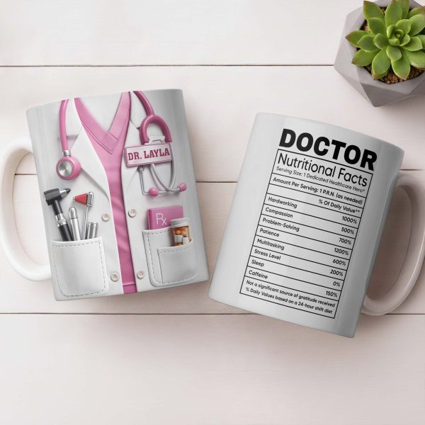 Doctor Nutritional Facts Medical Appreciation - Personalized Custom Coffee Mug - DOC095_MG Doctor Nutritional Facts Medical Appreciation - Personalized Custom Coffee Mug - DOC095_MG