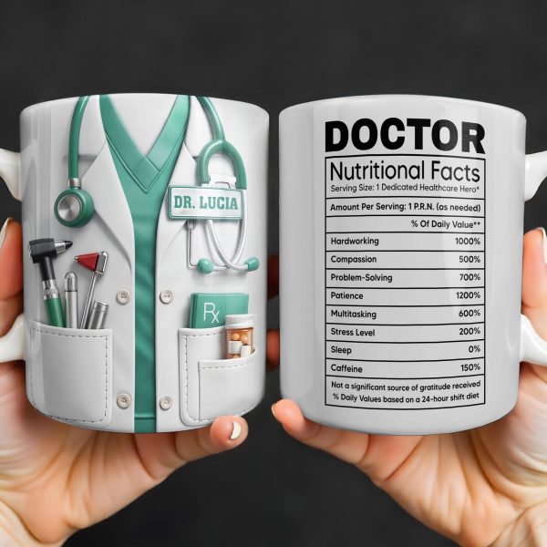 Doctor Nutritional Facts Medical Appreciation - Personalized Custom Coffee Mug - DOC095_MG Doctor Nutritional Facts Medical Appreciation - Personalized Custom Coffee Mug - DOC095_MG