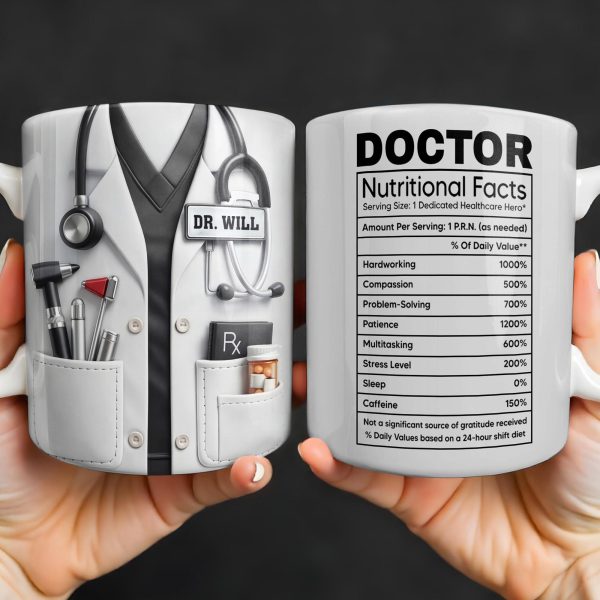Doctor Nutritional Facts Medical Appreciation - Personalized Custom Coffee Mug - DOC095_MG Doctor Nutritional Facts Medical Appreciation - Personalized Custom Coffee Mug - DOC095_MG