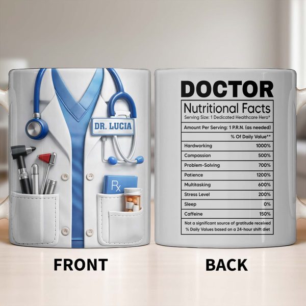 Doctor Nutritional Facts Medical Appreciation - Personalized Custom Coffee Mug - DOC095_MG Doctor Nutritional Facts Medical Appreciation - Personalized Custom Coffee Mug - DOC095_MG