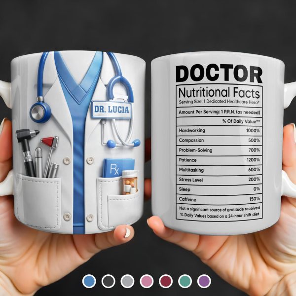Doctor Nutritional Facts Medical Appreciation - Personalized Custom Coffee Mug - DOC095_MG Doctor Nutritional Facts Medical Appreciation - Personalized Custom Coffee Mug - DOC095_MG