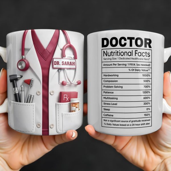 Doctor Nutritional Facts Medical Appreciation - Personalized Custom Coffee Mug - DOC095_MG Doctor Nutritional Facts Medical Appreciation - Personalized Custom Coffee Mug - DOC095_MG