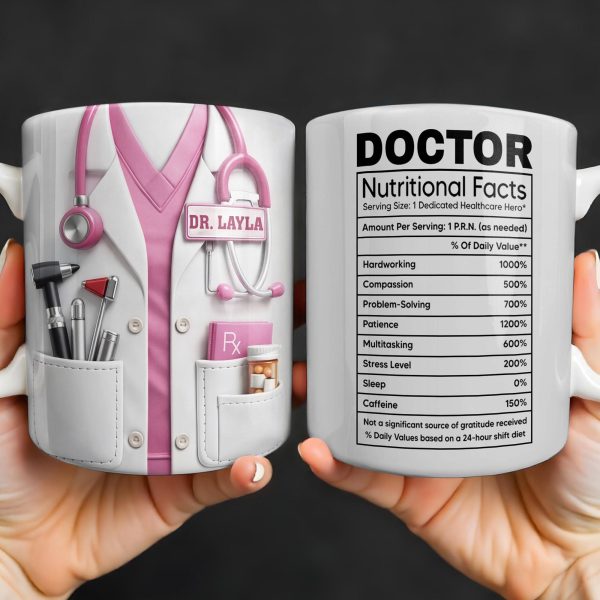 Doctor Nutritional Facts Medical Appreciation - Personalized Custom Coffee Mug - DOC095_MG Doctor Nutritional Facts Medical Appreciation - Personalized Custom Coffee Mug - DOC095_MG