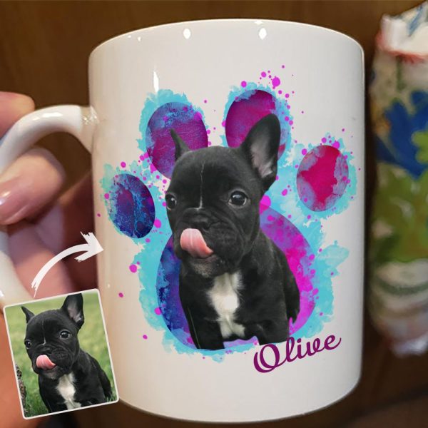 Dog Cat Galaxy Paw Print Photo Dog Coffee Mug Dog Cat Galaxy Paw Print Photo Dog Coffee Mug
