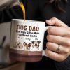 Dog Dad The Man The Myth The Snack Dealer, Dogs and Paw Prints - Personalized Custom Coffee Mug - DOG047_MG