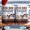 Dog Dad The Man The Myth The Snack Dealer, Dogs and Paw Prints - Personalized Custom Coffee Mug - DOG047_MG