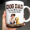 Dog Dad The Man The Myth The Snack Dealer Mug - Personalized Custom Coffee Mug - DOG019_MG