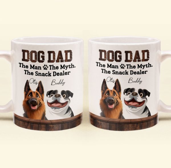 Dog Dad The Snack Dealer - Personalized Mug Dog Dad The Snack Dealer - Personalized Mug